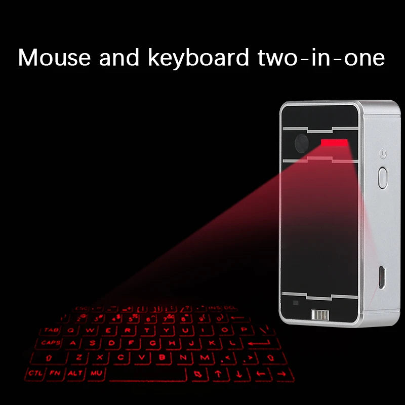 "Wireless Virtual Laser Keyboard with Mouse Function for All Devices"