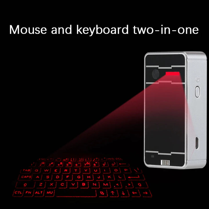 "Wireless Virtual Laser Keyboard with Mouse Function for All Devices"