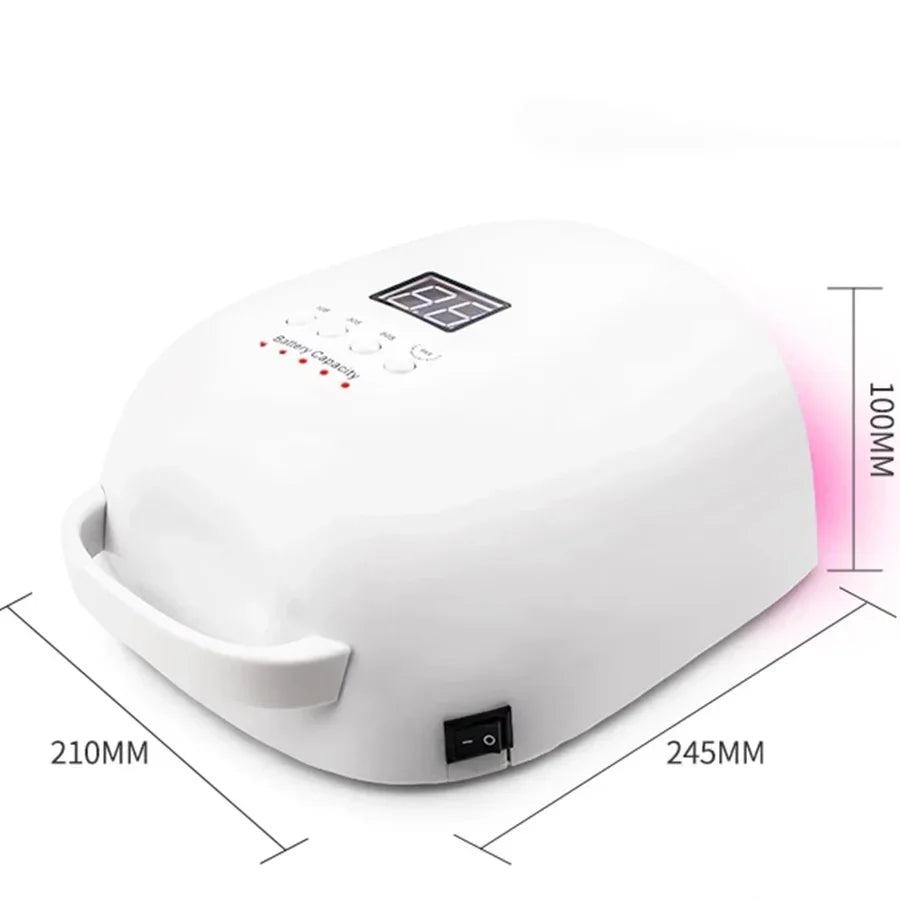 "Wireless Rechargeable UV LED Nail Lamp for Professional Gel Manicures"