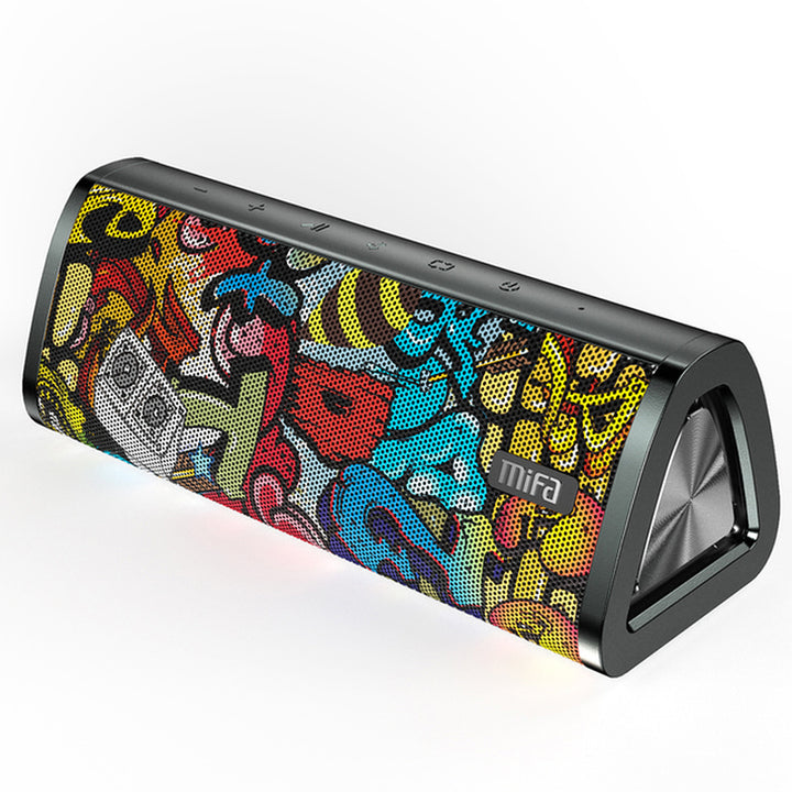 "Immerse Yourself with  A10+ Portable Bluetooth Speaker: 360° Stereo Sound, 20W Power, IPX7 Waterproof, Bluetooth 5.0, and 24-Hour Play Time!"