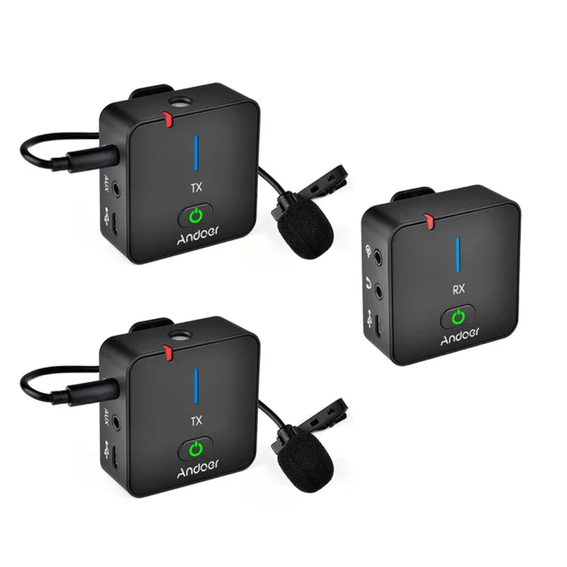 "Ultimate Wireless Lavalier Microphone for Smartphone and Camera -  MX5: Rechargeable and Clip-On for Crystal Clear Audio"