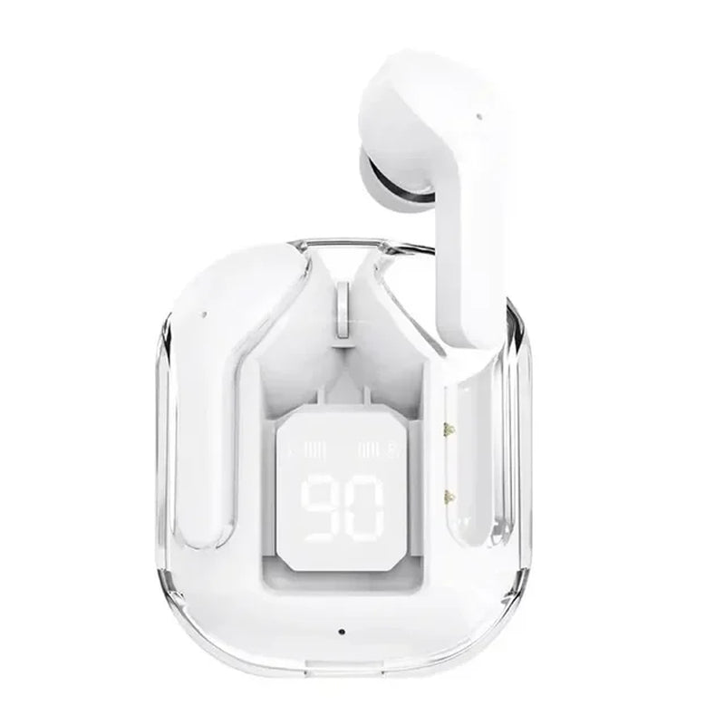 "Air 31: Transparent True Wireless Bluetooth Earbuds with LED Display - Perfect for Sports and Workouts!"