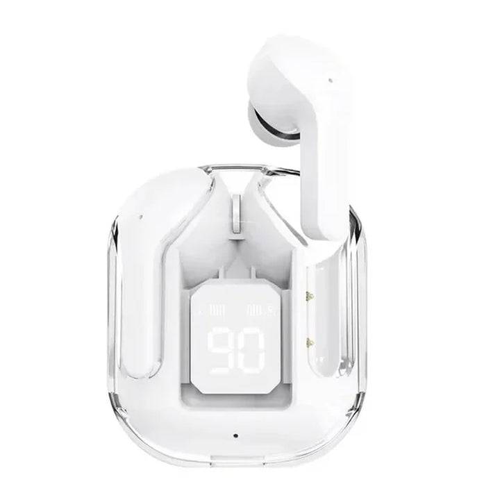 "Air 31: Transparent True Wireless Bluetooth Earbuds with LED Display - Perfect for Sports and Workouts!"