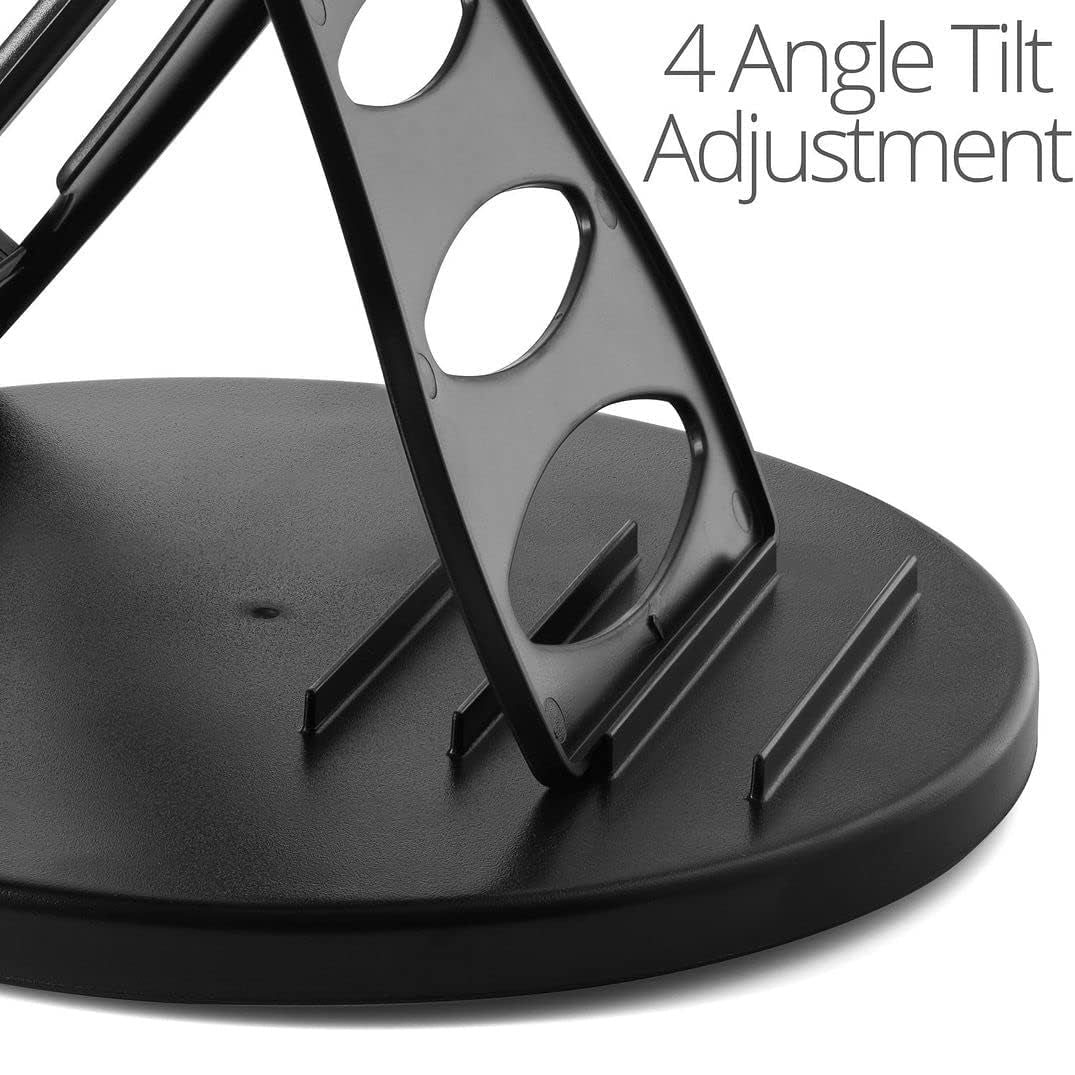 Adjustable Desk Phone Mount Stand for Office - Phone and Tablet Holder, Black