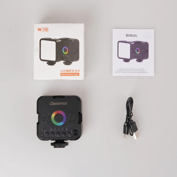 "Pocket-sized RGB Beauty Light: Portable LED Fill Light for Live Photography and Mobile Camera - Create Stunning Atmosphere Anywhere!"