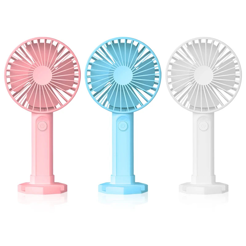 "Mini Portable USB Rechargeable Handheld Fan - Perfect for Office, Dorm, and On-the-Go!"