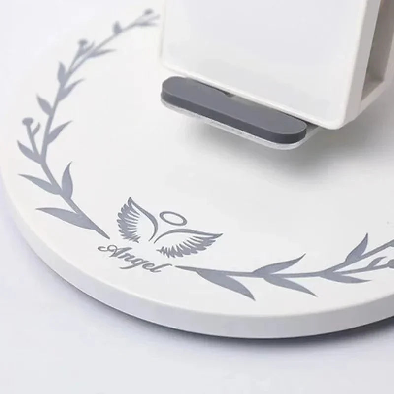 Angel Wings Wireless Charger – 10W Fast Charge with Movable Wings, LED Light, and Music Function