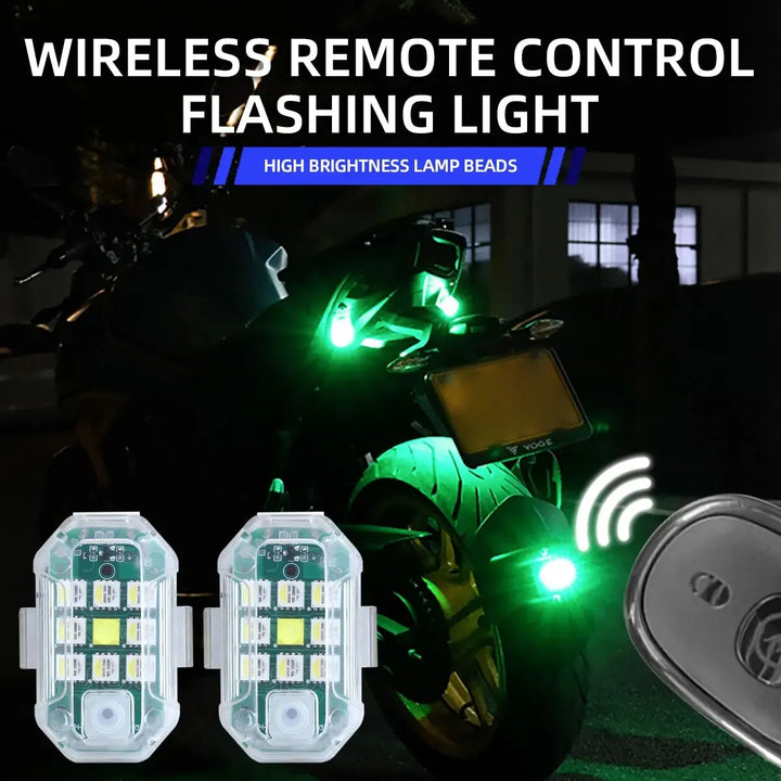 "Wireless Remote Controlled LED Strobe Light for Drones - Illuminate the Skies with Flashing Lights!"