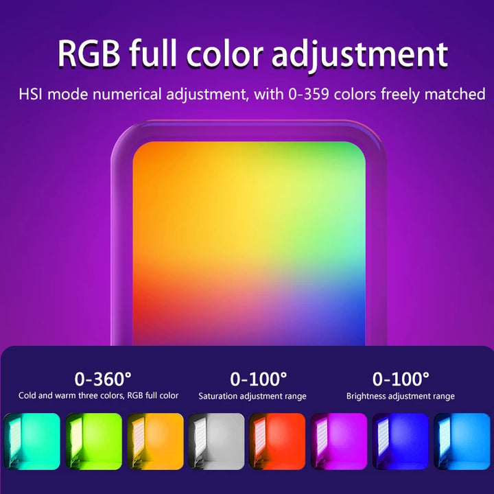 "Pocket-sized RGB Beauty Light: Portable LED Fill Light for Live Photography and Mobile Camera - Create Stunning Atmosphere Anywhere!"