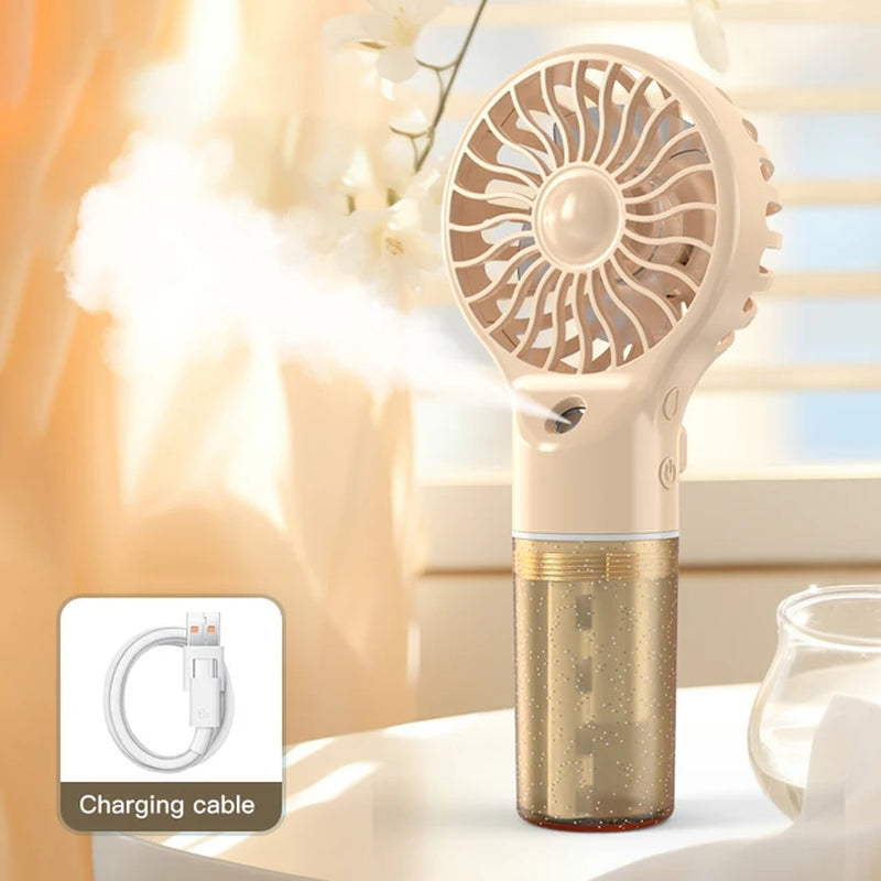 "Bladeless Neckband Fan: Portable Mini Neck Fan with Digital Display and USB Rechargeable Power"