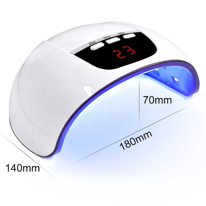 "Quick-Cure Pro Nail Dryer: 18 LEDs, Infrared Sensor, Salon-Grade Tool for All UV Gel Polish"