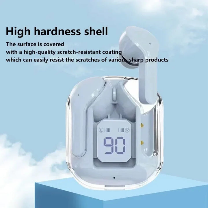 "Air 31: Transparent True Wireless Bluetooth Earbuds with LED Display - Perfect for Sports and Workouts!"