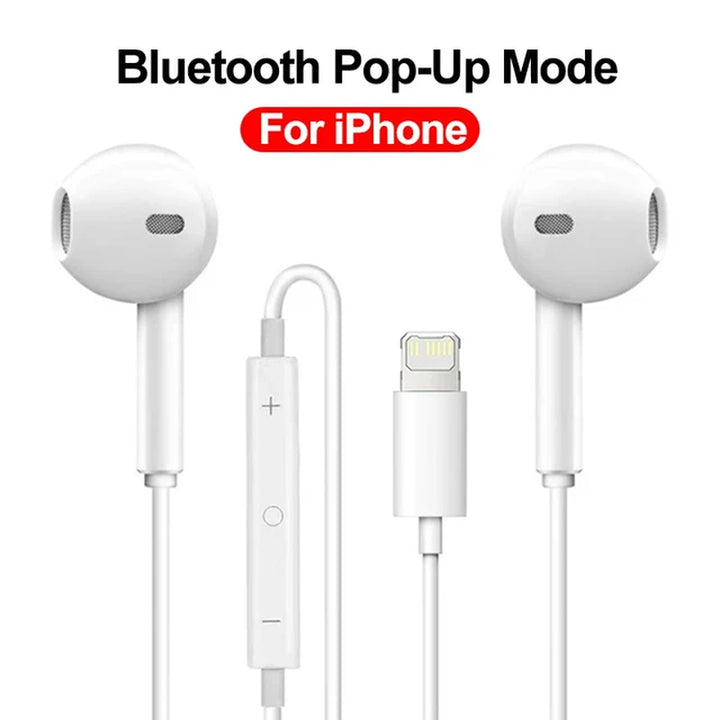 "Premium Wired Headphones for Apple iPhone - Compatible with Multiple Models and Bluetooth Earbuds Included"