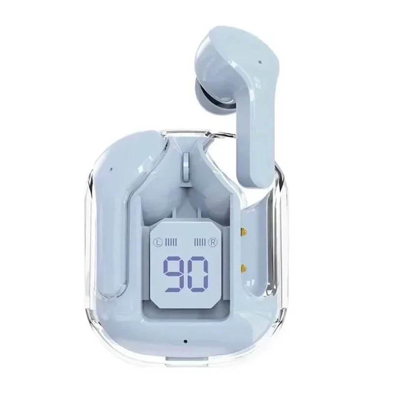 "Air 31: Transparent True Wireless Bluetooth Earbuds with LED Display - Perfect for Sports and Workouts!"