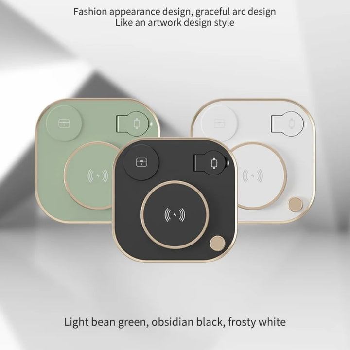 15W Fast 5 in 1 Wireless Charging for Iphone Watch Earphone Modern Led Office Desk Lamp Wireless Charger Lamp