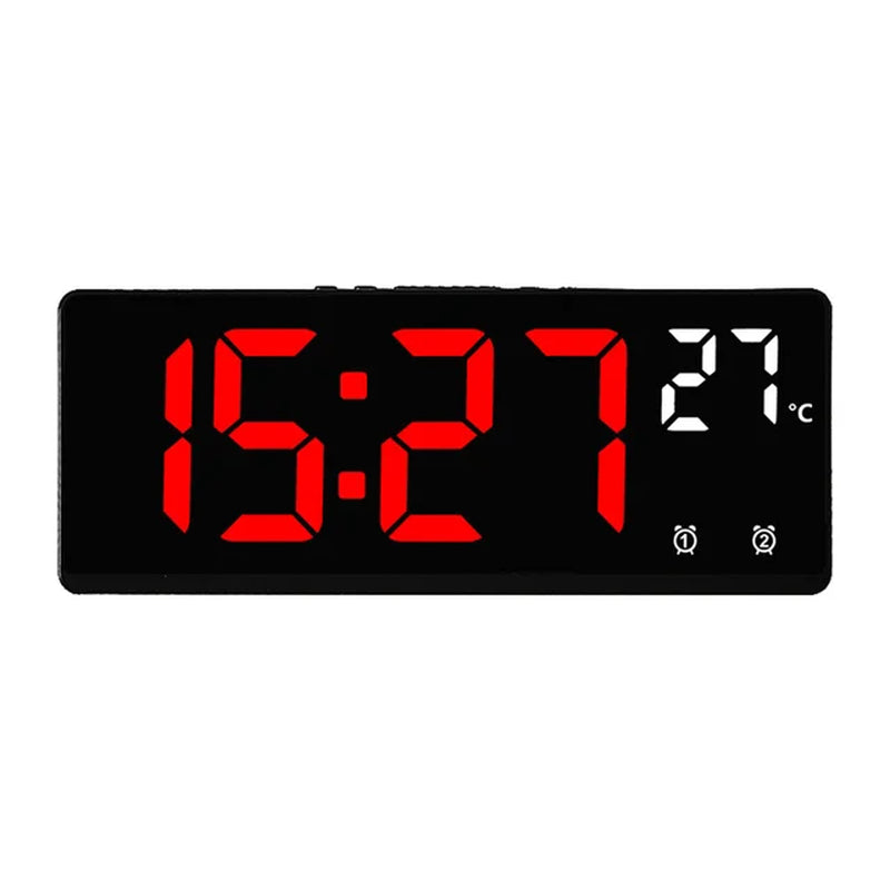 Smart Voice Control Alarm Clock with Digital Temperature, Date, and USB Charging