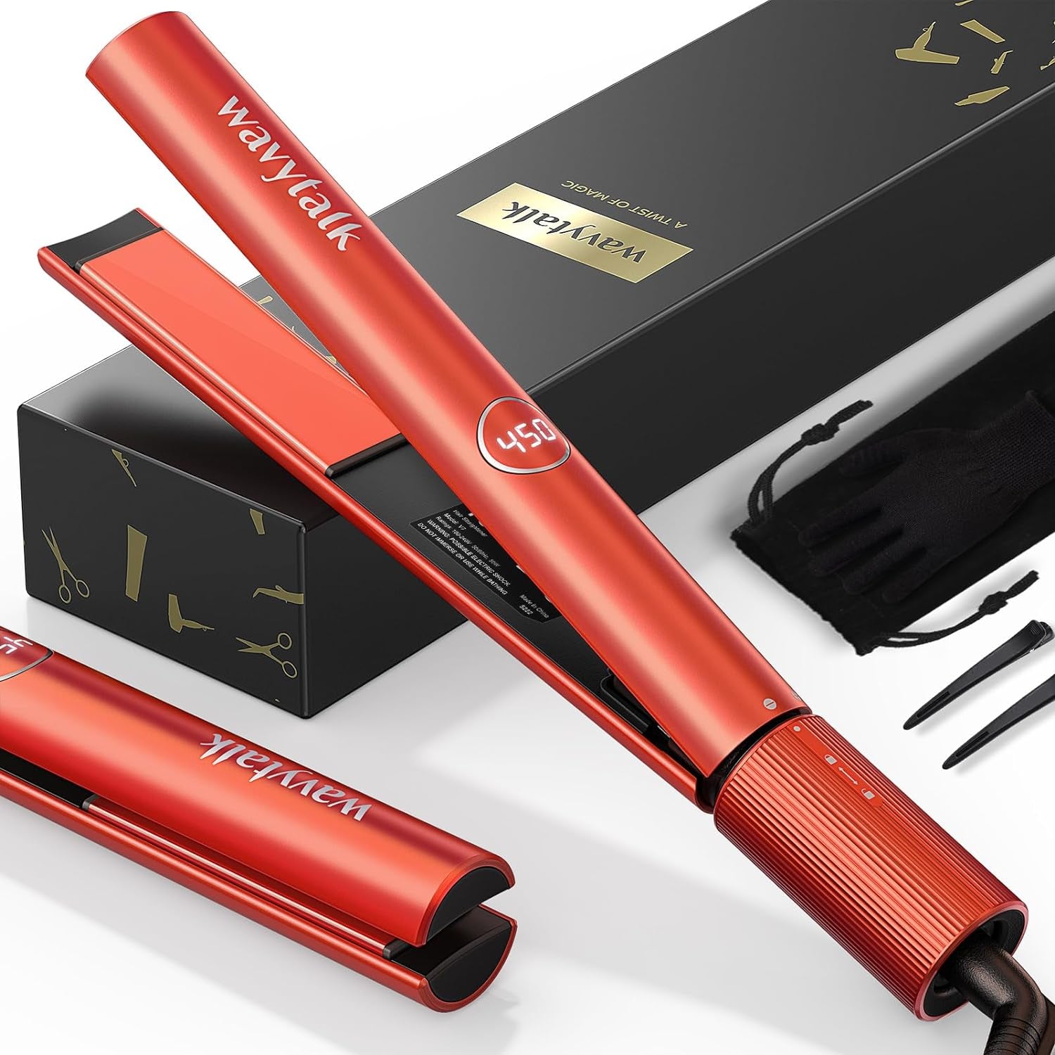 Titanium Hair Straightener - Professional Flat Iron Dual Voltage