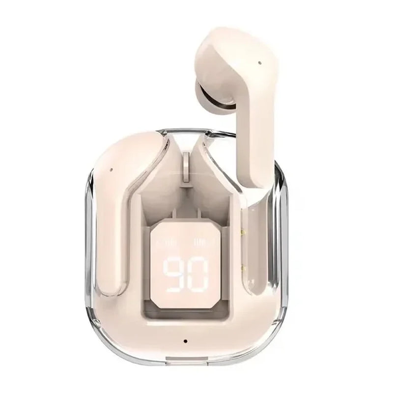 "Air 31: Transparent True Wireless Bluetooth Earbuds with LED Display - Perfect for Sports and Workouts!"