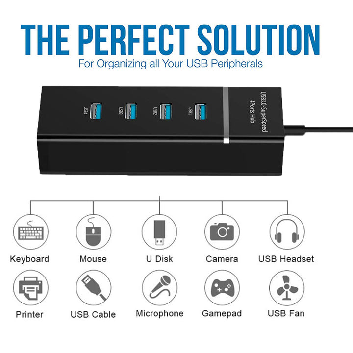 4 in 1 2.0 3.0 USB HUB Splitter High Speed Multi Splitter USB Adapter Expander Cable for Desktop PC Laptop Adapter USB HUB