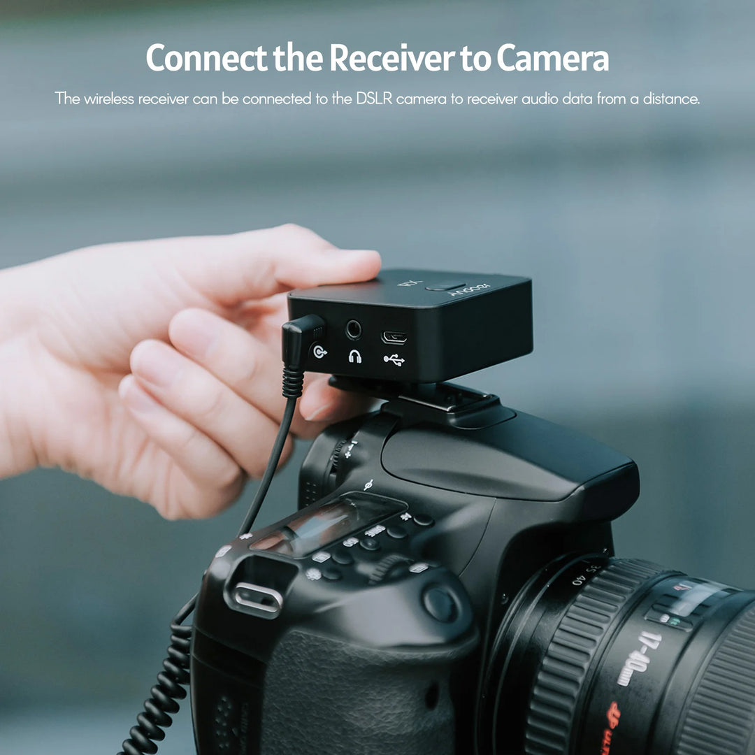 "Ultimate Wireless Lavalier Microphone for Smartphone and Camera -  MX5: Rechargeable and Clip-On for Crystal Clear Audio"