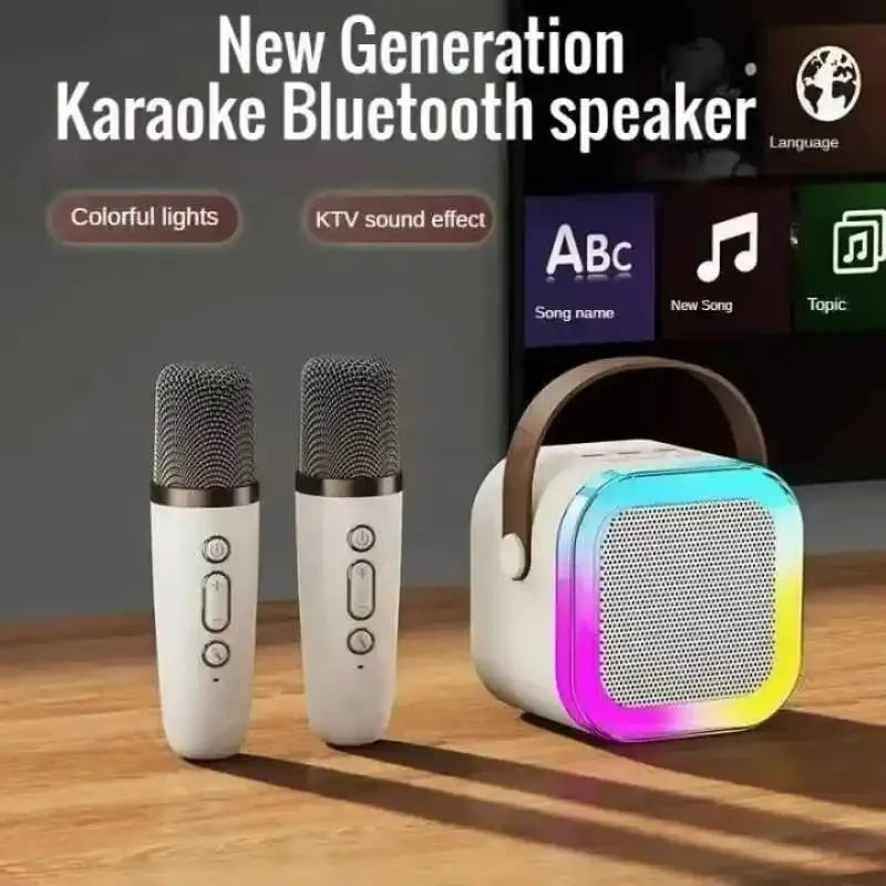 Portable Bluetooth Karaoke Machine with Wireless Microphones