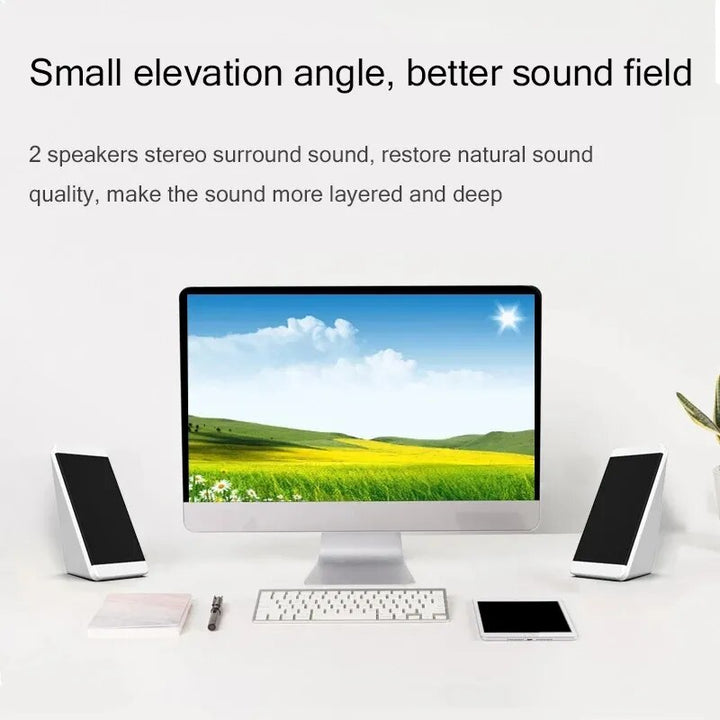 "Portable USB Stereo Computer Speaker System for Laptop - Powerful Sound Box with Bocina Baffle Acoustics"