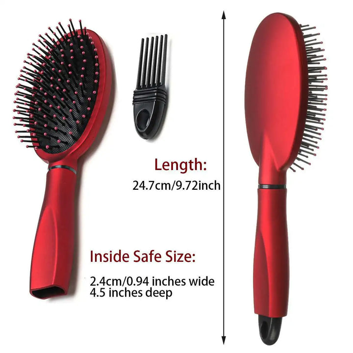 Secret Stash Hairbrush Safe Storage for Jewelry- Cash Storage