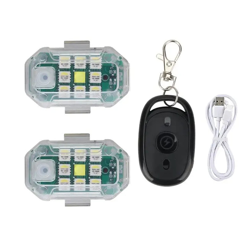 "Wireless Remote Controlled LED Strobe Light for Drones - Illuminate the Skies with Flashing Lights!"