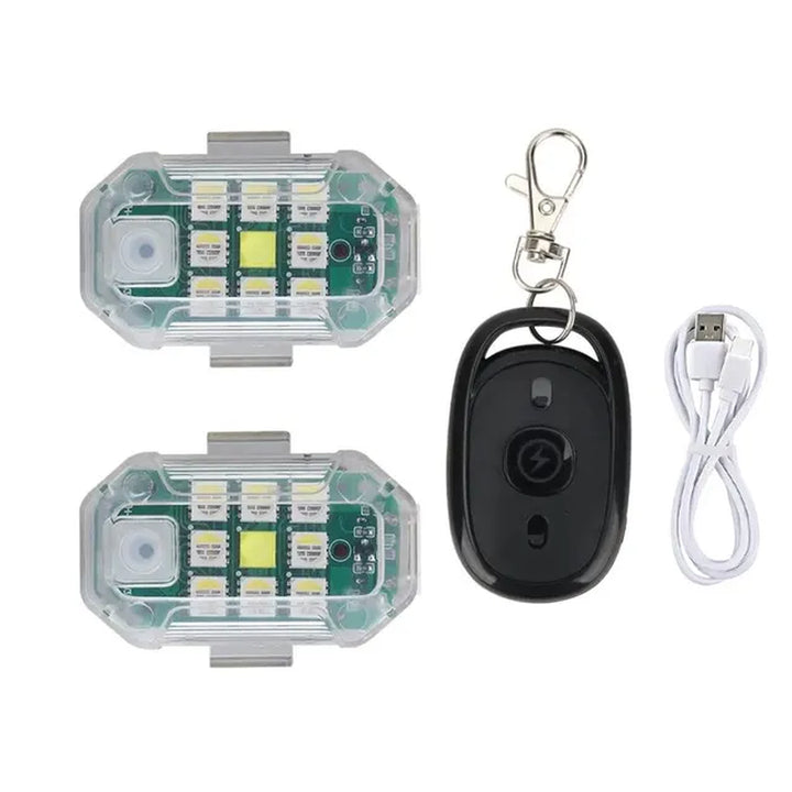 "Wireless Remote Controlled LED Strobe Light for Drones - Illuminate the Skies with Flashing Lights!"