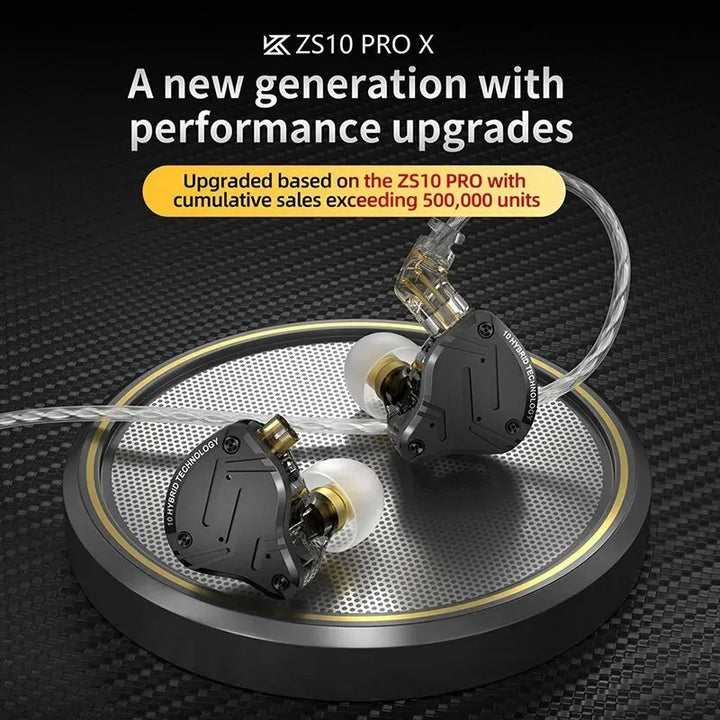 Introducing the KZ ZS10 PRO X HIFI Bass Metal Hybrid In-Ear Earphones: Noise Cancelling - Elevate Your Sound Experience to New Heights! 🎧🔊