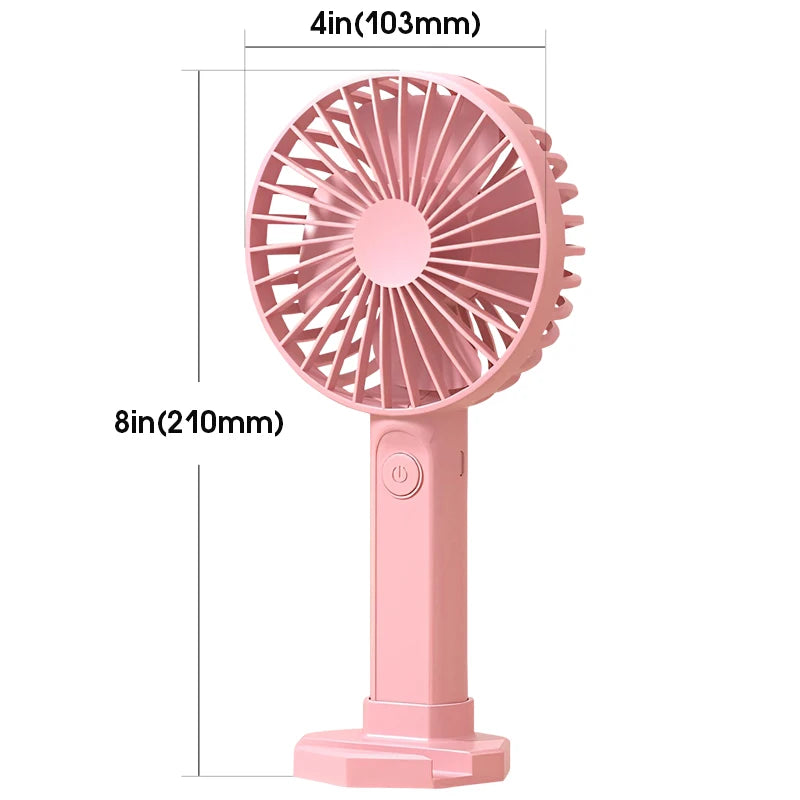 "Mini Portable USB Rechargeable Handheld Fan - Perfect for Office, Dorm, and On-the-Go!"