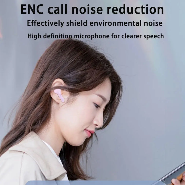 "ENC Wireless Bluetooth Earbuds: HiFi Stereo, Noise-Canceling, Waterproof, Gaming Ready"