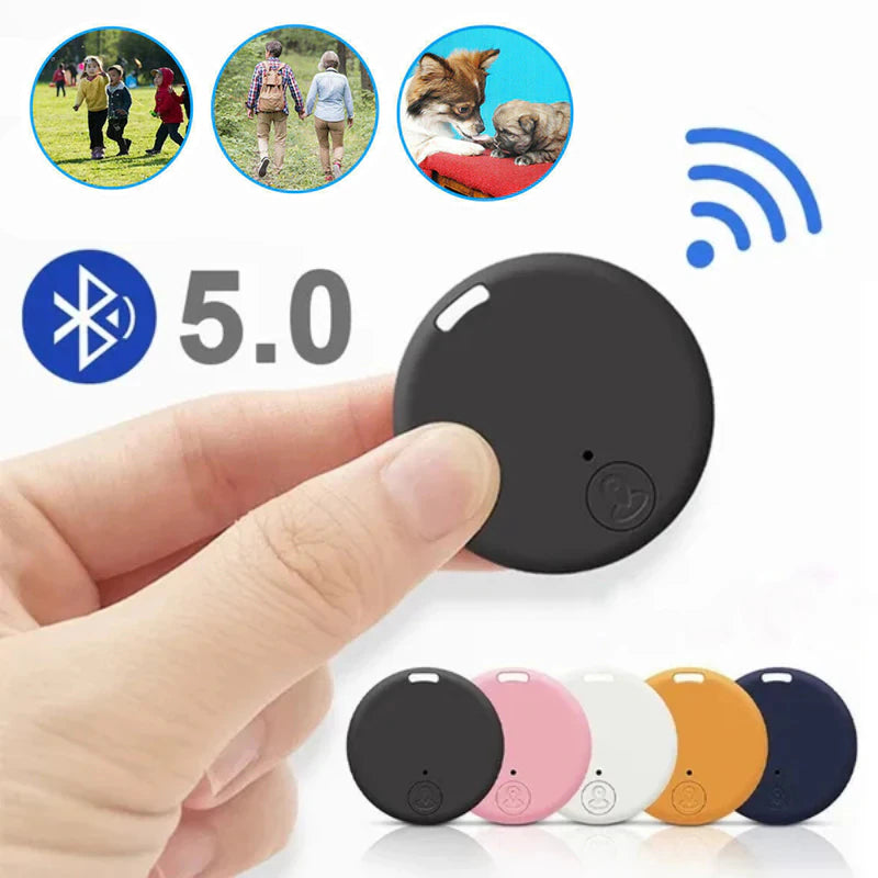 Mini GPS Tracker with Bluetooth 5.0 for Anti-Lost Monitoring of Pets, Kids, Bags, and Wallets - Compatible with iOS and Android