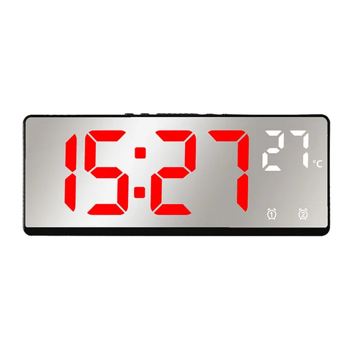 Smart Voice Control Alarm Clock with Digital Temperature, Date, and USB Charging