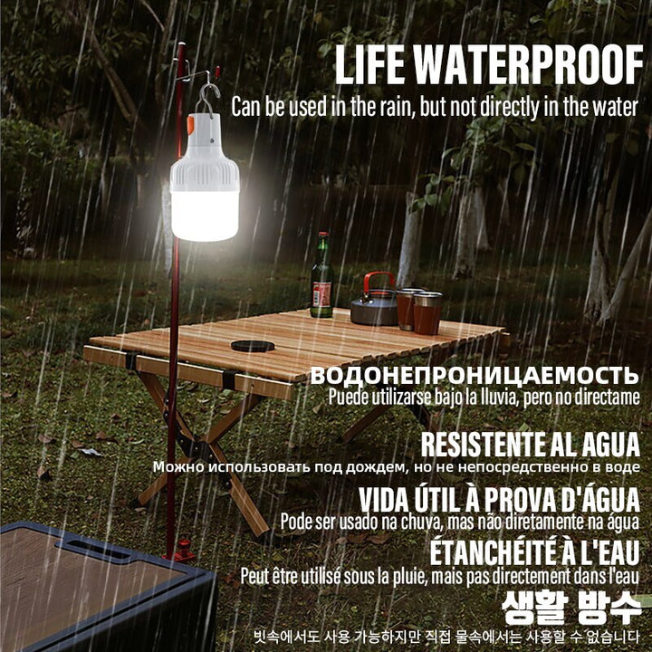 "Portable USB Rechargeable LED Camping Lantern - High Brightness Emergency Light for Outdoor Adventures"