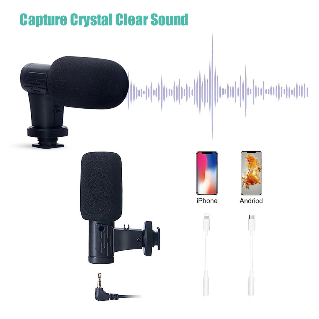 Professional Product Title: "Professional Smartphone Vlogging Kit with Tripod, Mini Microphone, and Accessories for TikTok, YouTube, and Live Streaming