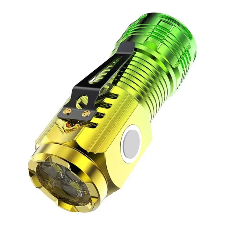 "Super Bright Rechargeable Mini Flashlight with 3 LEDs - Perfect for Emergencies!"