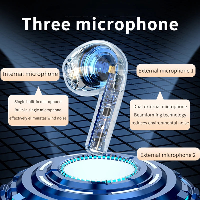 "Ultimate iPhone Ear Buds: 3 Mics, Voice Control, Shared Audio, Wireless Charging, BT5.3, Hi-Fi Stereo"