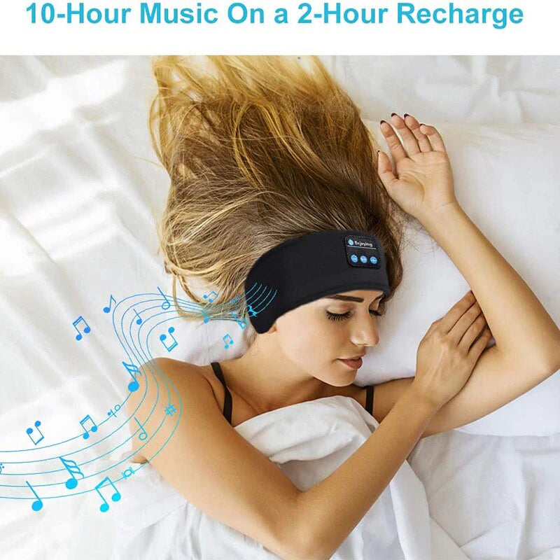 "Wireless Bluetooth Sports Headband with Earphones and Eye Mask"