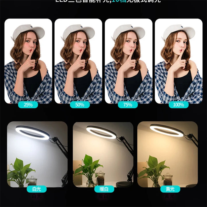 "Tabletop Smartphone Video Shooting Kit with Ring Light"