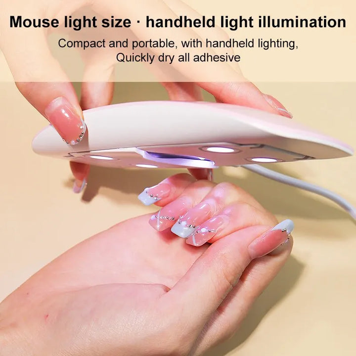 Portable 6W Mini UV Nail Dryer - Quick Drying Manicure Lamp