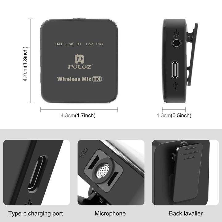 "Ultimate Wireless Microphone System for Seamless Live Streaming and Vlogging - Perfect for Interviews, Smartphones, Computers, and Cameras with 10M Transmission Range"