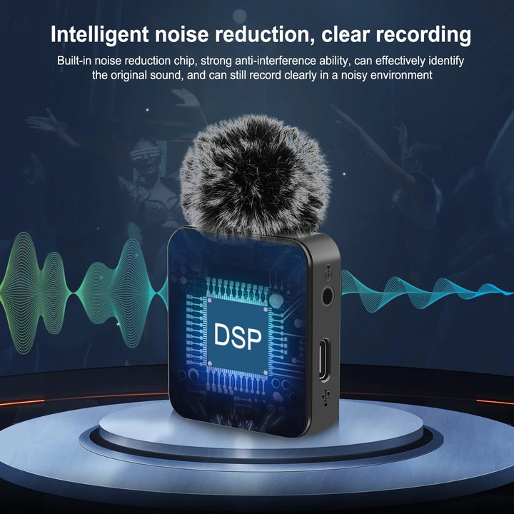 "Ultimate Wireless Microphone System for Seamless Live Streaming and Vlogging - Perfect for Interviews, Smartphones, Computers, and Cameras with 10M Transmission Range"