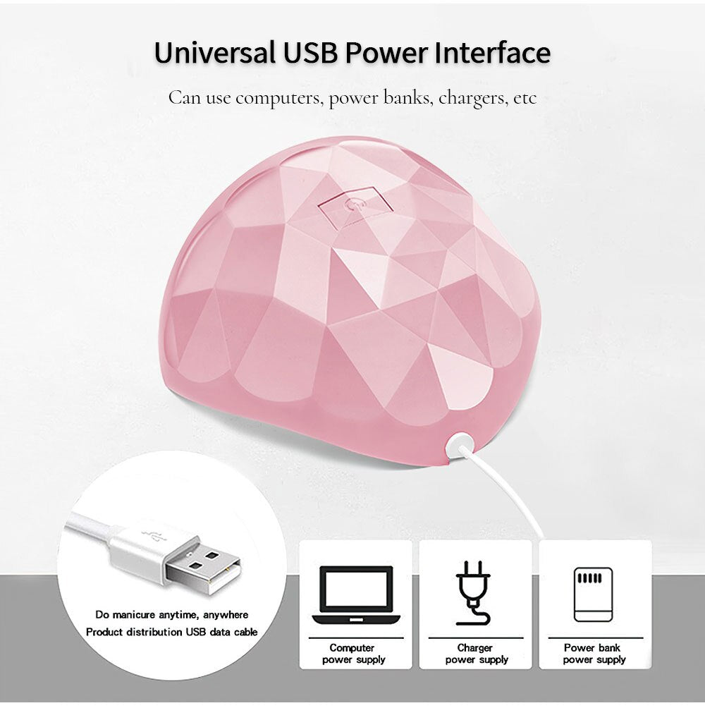 "Professional 18-LED UV Nail Dryer Lamp for Gel Polish - USB Rechargeable Manicure Equipment"