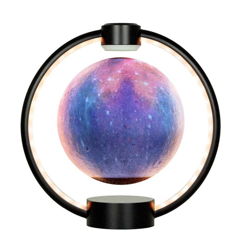 "Levitating Moon Light Bluetooth Speaker: 3D Stereo Sound, Magnetic Levitation, LED Globe, Rotating Lamp - Perfect for Home Decor and Bedside Ambiance!"