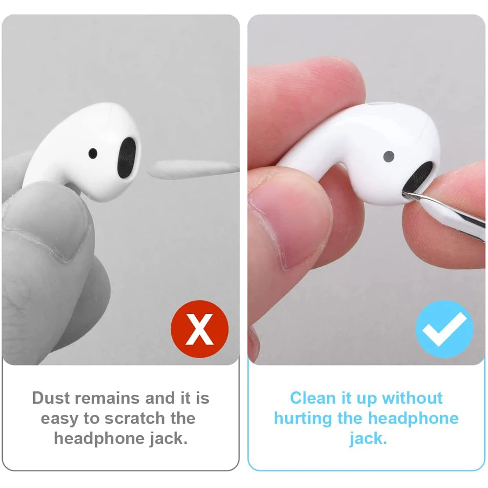 "Ultimate Airpods Pro Cleaning Kit for All Bluetooth Earphones - Includes Cleaning Pen, Brush, and Tools for Samsung, Xiaomi, Airdots, Huawei"
