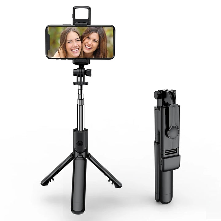 "Ultimate Selfie Stick Tripod: Wireless, Lighted, Extendable with Bluetooth Remote for iPhone & Mobile TikTok Streaming"