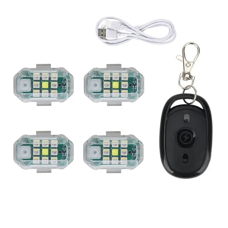 "Wireless Remote Controlled LED Strobe Light for Drones - Illuminate the Skies with Flashing Lights!"