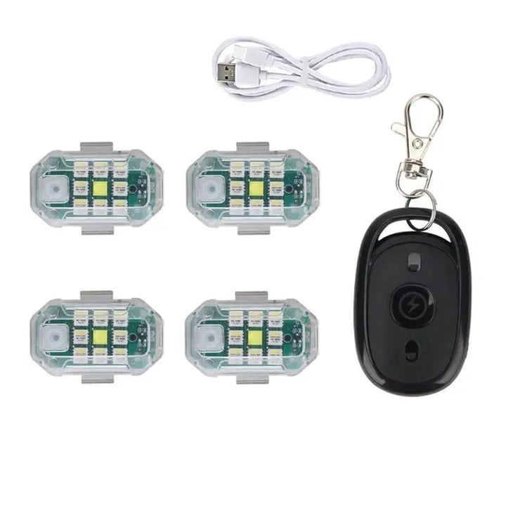 "Wireless Remote Controlled LED Strobe Light for Drones - Illuminate the Skies with Flashing Lights!"