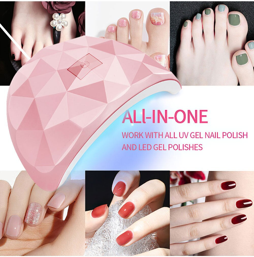 "Professional 18-LED UV Nail Dryer Lamp for Gel Polish - USB Rechargeable Manicure Equipment"